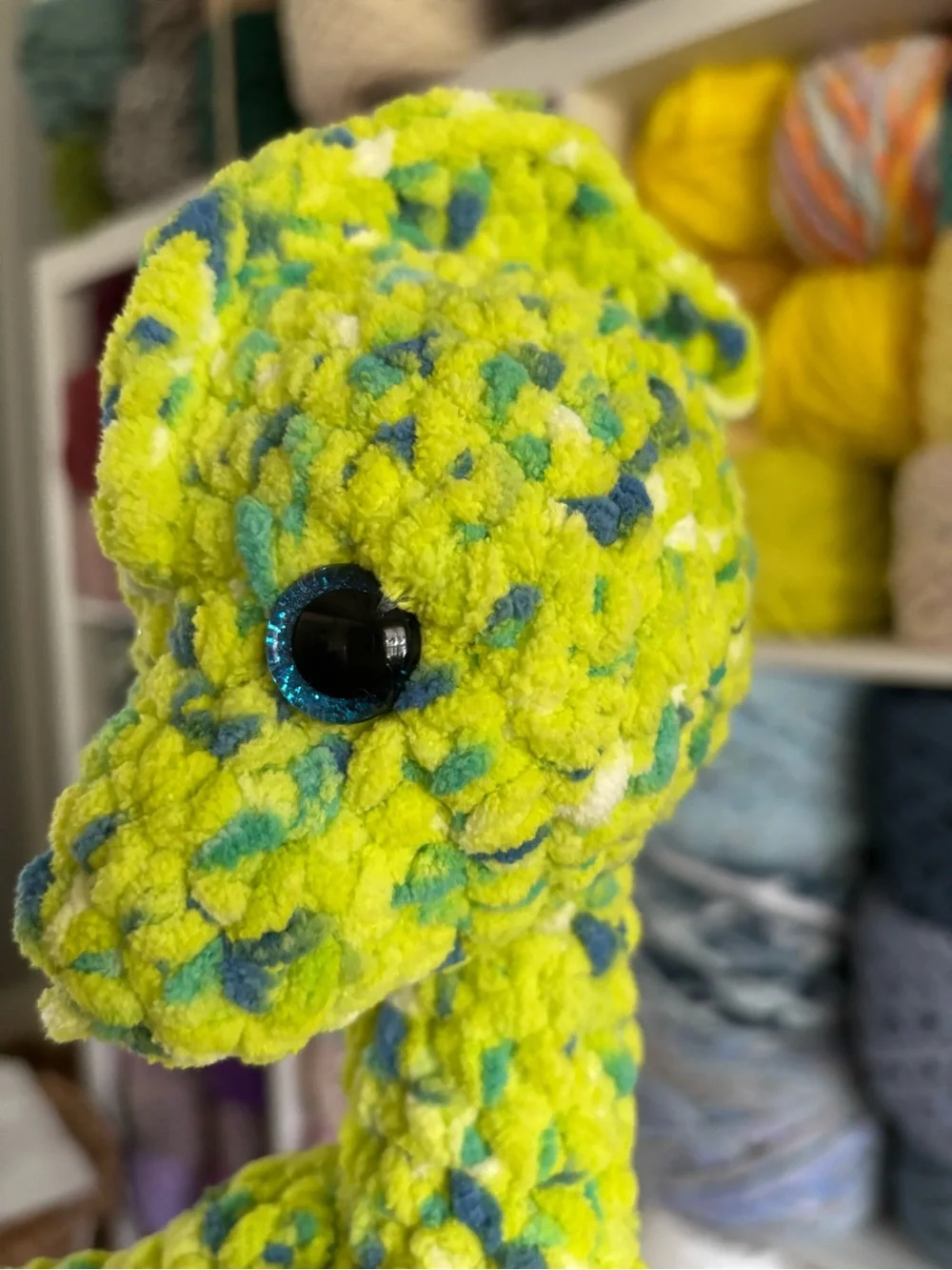 Crochet baby brachiosaurus plush handmade